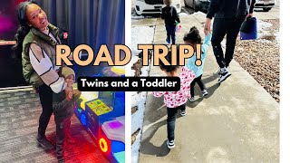 family road trip vlog  3 under 4  twin amp toddler vlog [upl. by Aveneg]