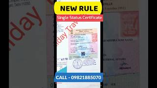 PROCESS OF SINGLE STATUS CERTIFICATE IN INDIA  SINGLE STATUS AFFIDAVIT APOSTILLE  COST  MEA [upl. by Osrick]