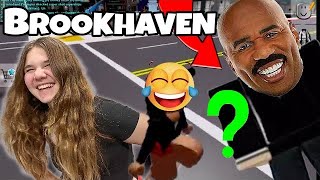 Brookhaven Roleplay Robbing Houses With Steve Harvey [upl. by Arrakat]