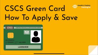 CSCS Green Card  How To Apply amp Save 2024 [upl. by Borer439]