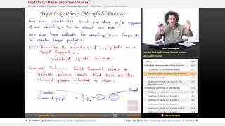 quotPeptide Synthesis Merrifield Processquot  Biochemistry with Educatorcom [upl. by Sirrep]