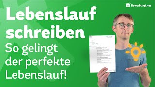 Lebenslauf erstellen  Den perfekten Lebenslauf schreiben [upl. by Olcott471]