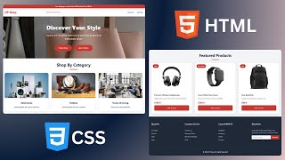 Responsive ECommerce Shopping Website Using Only HTML amp CSS [upl. by Ledif]