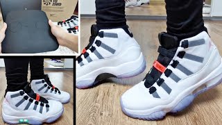 Jordan​ 11 ADAPT​ WHITE​  UNBOX DETAIL AND ON FEET EP70 [upl. by Ydok521]