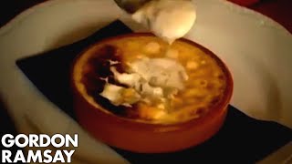 Gordon Eats Overcooked Scallops and Liquid Creme Brulee  Gordon Ramsay [upl. by Ameerahs]