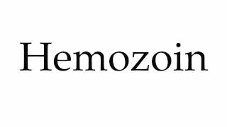 How to Pronounce Hemozoin [upl. by Remmus]