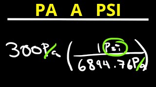 Pa a Psi  Convertir Pascales a Psi  Conversión de Unidades [upl. by Doralia]