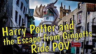 Harry Potter and the Escape from Gringotts POV Universal Orlando [upl. by Lesnah]