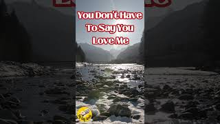 You Dont Have To Say You Love Me Lani Misalucha l Cover by SingAlong Karaoke youtubeshorts [upl. by Mauricio]