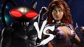 Injustice 2 Black Manta vs Starfire Amber Rage [upl. by Florance939]