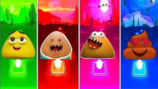 POUS BASICS🆚POU 4 COFFIN DANCE🆚POUS RANGE🆚PILE OF POO TILES HOP EDM RUSH GAME 🎶 [upl. by Nelac]