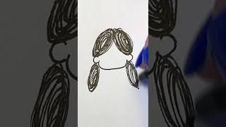 How to draw a cute girl easy for kids 👧 Step by step Drawing for kids [upl. by Ydualc]