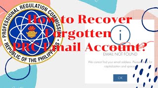 How To Recover Forgotten PRC Email Account [upl. by Keare634]