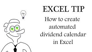 Excel  How to create automated dividend calendar [upl. by Novick223]