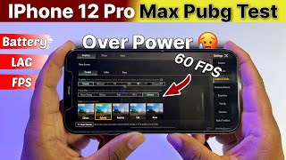 iPhone 12 Pro Max PUBG Test in 2024 🔥 Detailed BGMI Test in HindiGraphicBatteryLaagHeating [upl. by Lodi]