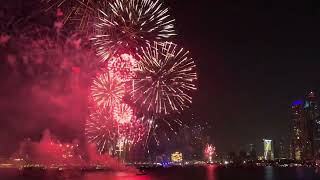 New year fireworks 💥 at Ain Dubai AinDubai duabimarena ​⁠aindubai fireworks festival [upl. by Ahselrac84]