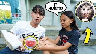 lucas and marcus  Our Little Sister Got ATTACKED By An OPOSSUM  Dobre Brothers [upl. by Talanian]