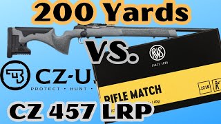 CZ 457 LRP 200 yards with RWS Rifle Match [upl. by Nosnarb517]