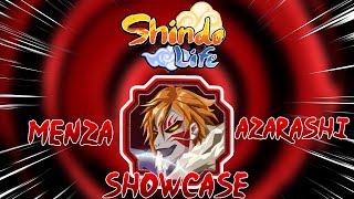 Shindo Life Menza Azarashi Shindo Storm Showcase  Menza Azarashi goes crazy in Shindo Storm [upl. by Enitnatsnoc]