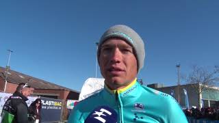 Magnus Cort Nielsen  interview at the start  KuurneBrusselKuurne 2018 [upl. by Brunk]