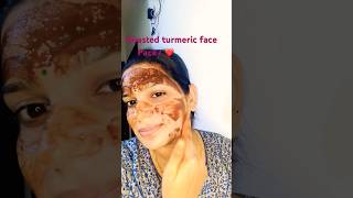 Roasted turmeric face pack shincare hairgrowth healthyskin bynamritasharmayoutubeshortsvideos [upl. by Hsatan]