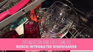 Installing and first time use of BOSCH integrated dishwasher [upl. by Kloster419]