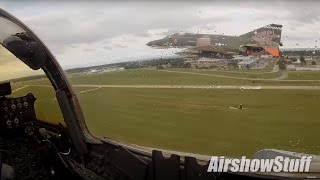 F4 Phantom Helmet Cam  TwoShip Airshow Demo and Departure  EAA AirVenture Oshkosh 2016 [upl. by Zumwalt]