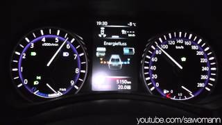 2014 Infiniti Q50 Hybrid AWD 364 HP 0100 kmh amp 0100 mph Acceleration GPS [upl. by Dovev]