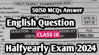 Class 9th Halfyearly Exam 2024 English Question Answer  Class IX English MCQs 2024 💯 [upl. by Sanchez]