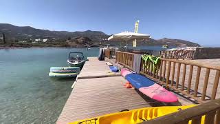 Crete Agios Nikolaos  Wyndham Grand Crete Mirabello Bay  Mirabello Bay  walking on the beach 🏖️ [upl. by Airotnahs67]