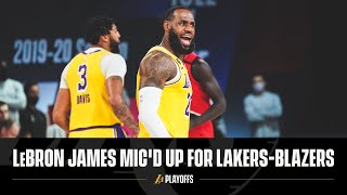 LeBron James Micd Up for LakersBlazers [upl. by Oedama]