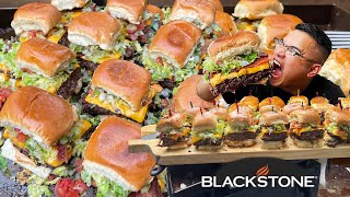 BURGER SLIDERS On The BLACKSTONE [upl. by Strauss531]