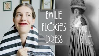 Recreating Emilie Flöges 1909 Dress Pt 1  TheStripeyChallenge [upl. by Costin]