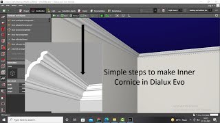 Simple Steps to make Inner Cornice in Dialux Evo [upl. by Hortensia]