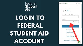 Federal Student Aid Log in  How to Sign in to Federal Student Loan Account 2023 [upl. by Kissiah]