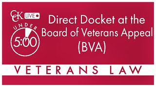 Direct Review Docket at the Board of Appeals BVA Notice of Disagreement [upl. by Materse]