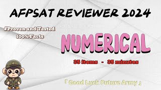 FREE AFPSAT REVIEWER 2024  Numerical with ANSWER [upl. by Hartmunn]