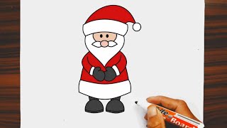 Rasm chizish Qorbobo rasmini chizish Как нарисовать Дед мороз how to draw Santa Claus [upl. by Shelby]