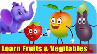 Lets Learn Fruits amp Vegetables  Preschool Learning [upl. by Aloz]