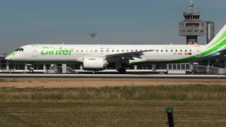 Embraer 195 de Binter Canarias ECOEB aterrizando 2772024 [upl. by Rozina]