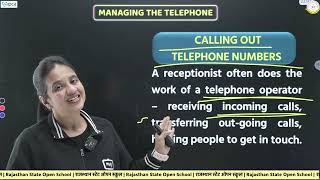 RSOS Class 12 English Chapter 27 Managing The Telephone ESP Receptionist  Part 01 [upl. by Say]