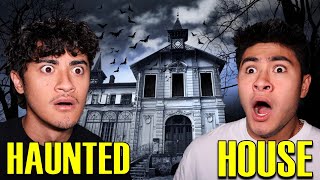 24 HOUR OVERNIGHT CHALLENGE IN HAUNTED HOUSE CAUGHT [upl. by Rawley]