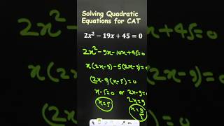 Quickly solve Quadratic Equations with this trick  Quant Preparation [upl. by Onaivatco473]