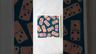 Domino Gelli Printing An Easy Art Project🔵gelliprint gelliprinting diyart arttutorial shorts [upl. by Sakovich]