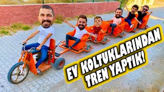 KOLTUKLARDAN TREN YAPTIK  TÜM ŞEHRİ GEZDİK [upl. by Eyllom91]