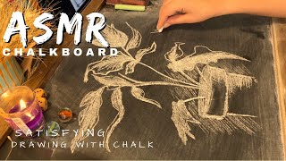 ASMR chalkboard drawing with chalkrelaxing chalk soundno talking [upl. by Beret685]