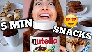 Einfache 5 MIN NUTELLA Snack Ideen [upl. by Leahciam]