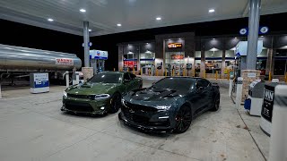 SCAT PACK amp CAMARO 2SS 1LE GROCERY STORE RUNS IN HEAVY TRAFFIC POV DRIVE [upl. by Irme]