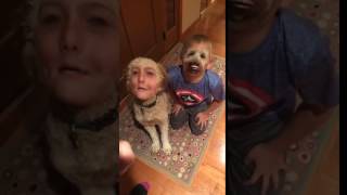 Viral Video UK Snapchat face swap boy meets dog [upl. by Agnizn306]