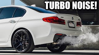 BMW M550I Exhaust Pure Sound V8  Revs Acceleration Idle  High Flow Downpipes [upl. by Acinnor]